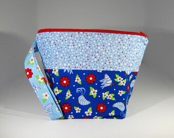 Mini zip - Lined Project Bag - 100% Cotton