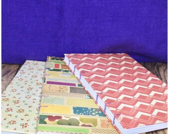Dotted Coptic Bound Journal with Decorated Cover
