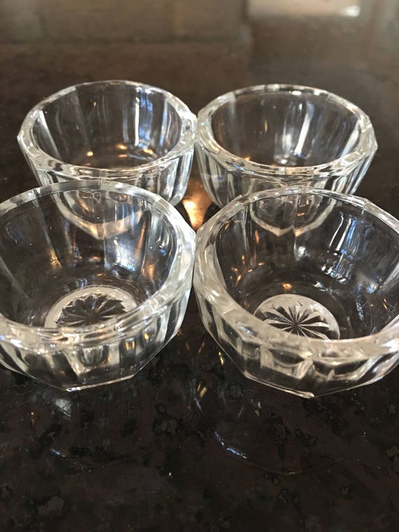 Salt Cellars Clear Glass Small Bowls Entertaining for