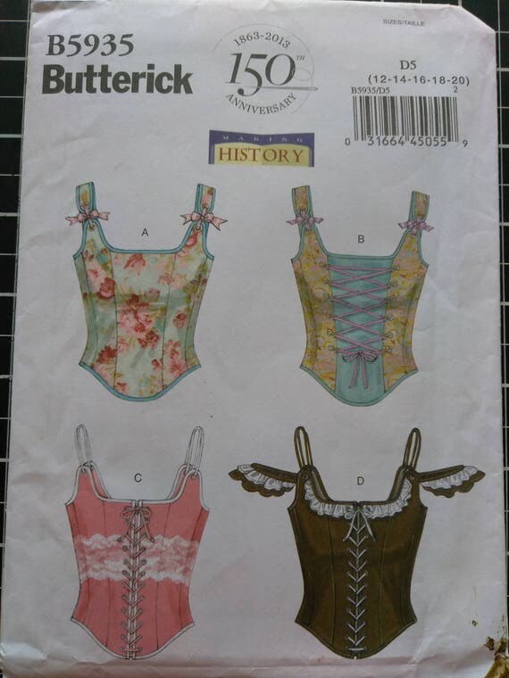 Items similar to Butterick Sewing Pattern Bustier B5935, Women's ...