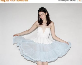 FLASH SALE - Vintage 50s Crinoline - 50s Pastel Blue Crinonline - The Sky is Falling Skirt - 8077