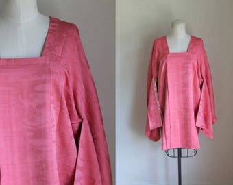 vintage haori - HASU no HANA pink kimono jacket (deadstock)