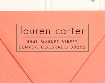 Self Inking Return Address Stamp, Return Address Stamp, Address Stamp, Wedding Return Address Stamp, RSVP Stamp, Custom Stamp - No. 35