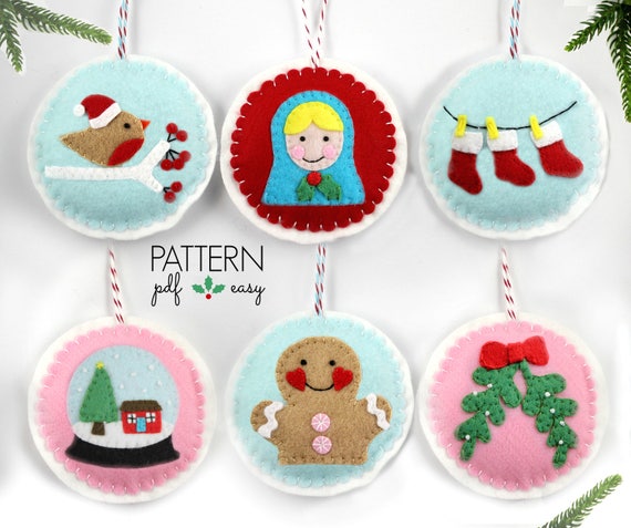 Ornament Pattern Felt Christmas Ornament Pattern Christmas