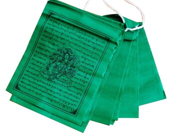 Tibetan Prayer Flags Solid Colours Prayer Flags From Nepal (Green)