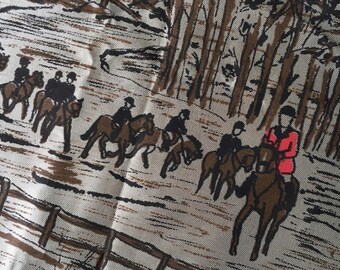 Fox hunt fabric | Etsy