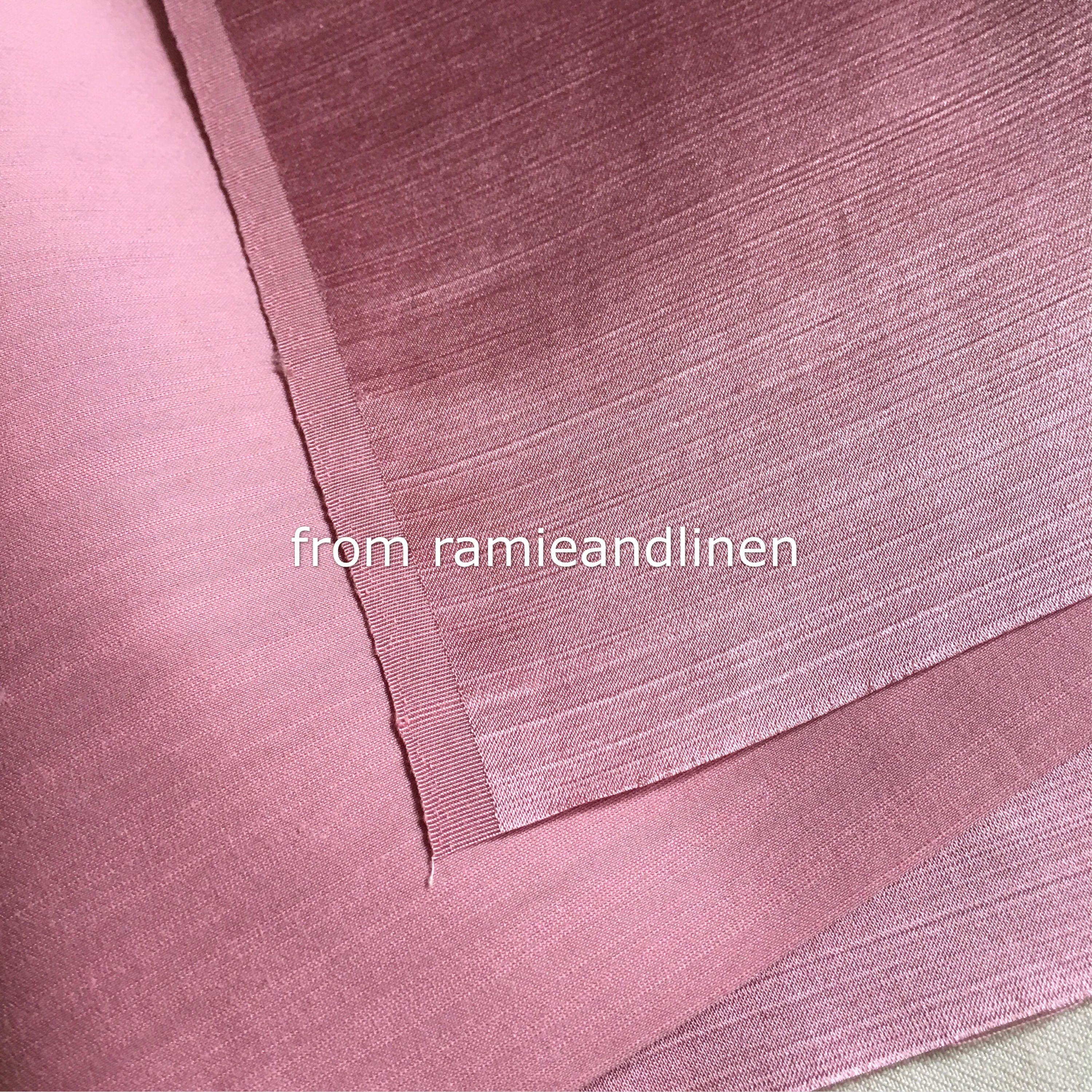 Pink Carnation Silk Linen (Matka) Fabric