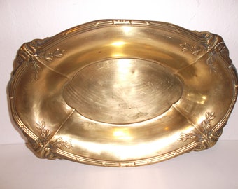 Vintage Art Nouveau Brass Bowl Circa 1900s French Repousse