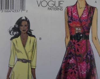 WRAP DRESS Pattern • Vogue 8646 • Miss 14-22 • Wrap Sundress • V-Neck Wrapped Dress • Sewing Patterns • Vogue Patterns • WhiletheCatNaps