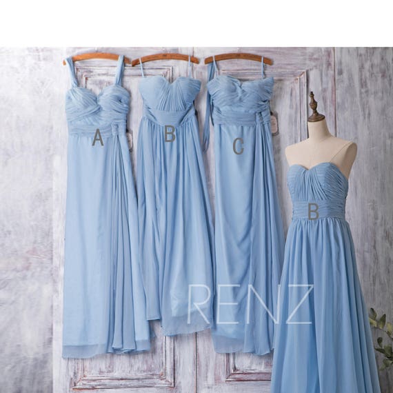 Baby Blue Bridesmaid Dress Mix and Match Prom Dress Long