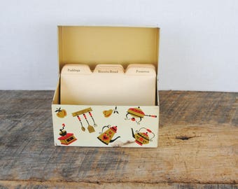 Vintage Recipe Card Box Ohio Art Company