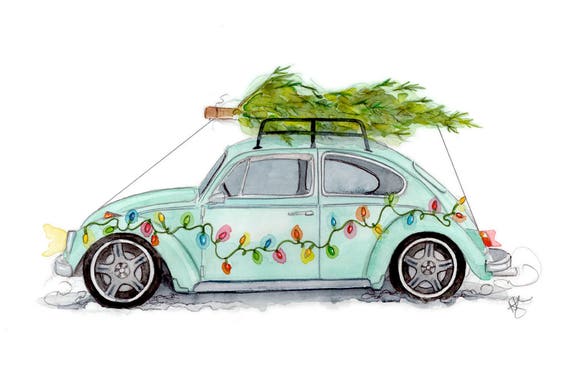 vw bug christmas shirt