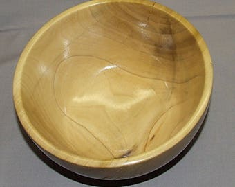 Poplar wood bowl, 7 1/2" diameter by 4" high, Item 103511