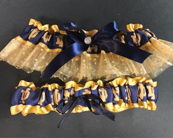 Wedding Garter Notre Dame College inspired Team Theme