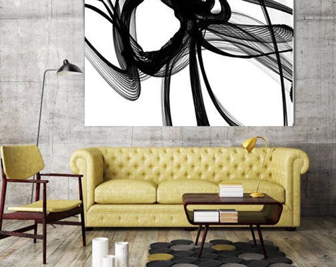 Contemplation. New Media Abstract Black and White Canvas Art Print, Canvas Art Print up to 50" by Irena Orlov