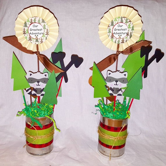 Woodland Party centerpiece woodland centerpiece lumberjack