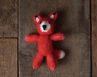 knit fox toy