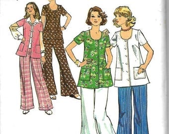 ON SALE Simplicity 6179 Misses Maternity Pattern, Bell Bottoms, Straight Leg Pants And Top, Size 18, Bust 40, UNCUT