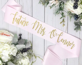 Future Mrs. Sash - Bachelorette Sash - Bachelorette Party - Bridal Shower Sash - Bride Gift - Bachelorette Party Accessories - Satin Sash