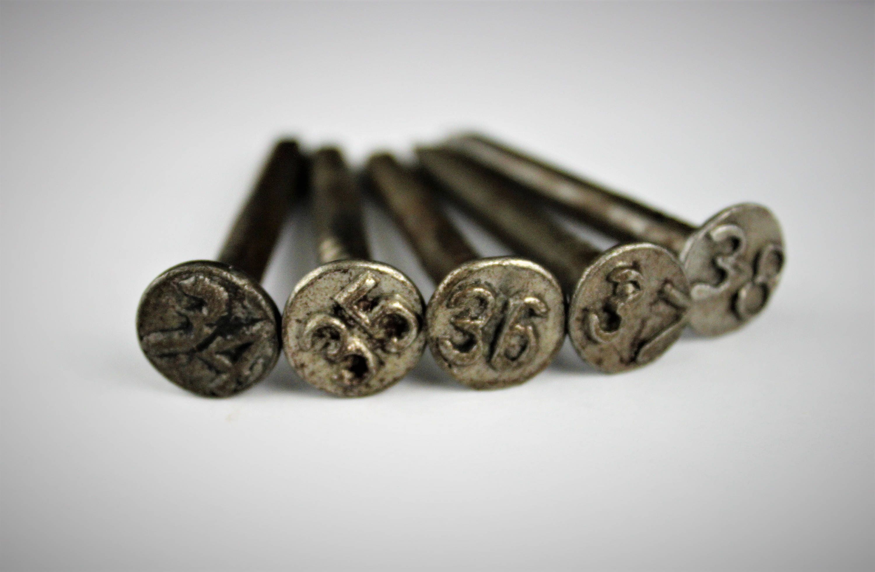 Vintage 1930s Dated Railroad Nails 1934 1935 1936 1937