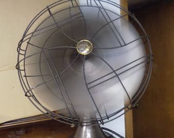 Vintage Electric 18" Brown Emersen Electric Fan, Heavy Duty Cast Iron Fan, Office Decor, Three Speed Fan