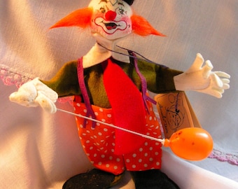 Vintage Annalee Happy Friendly Circus Clown Annalee Mobilitee Dolls Inc 1991