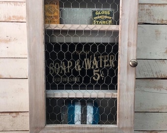 Shabby chic cabinet | Etsy