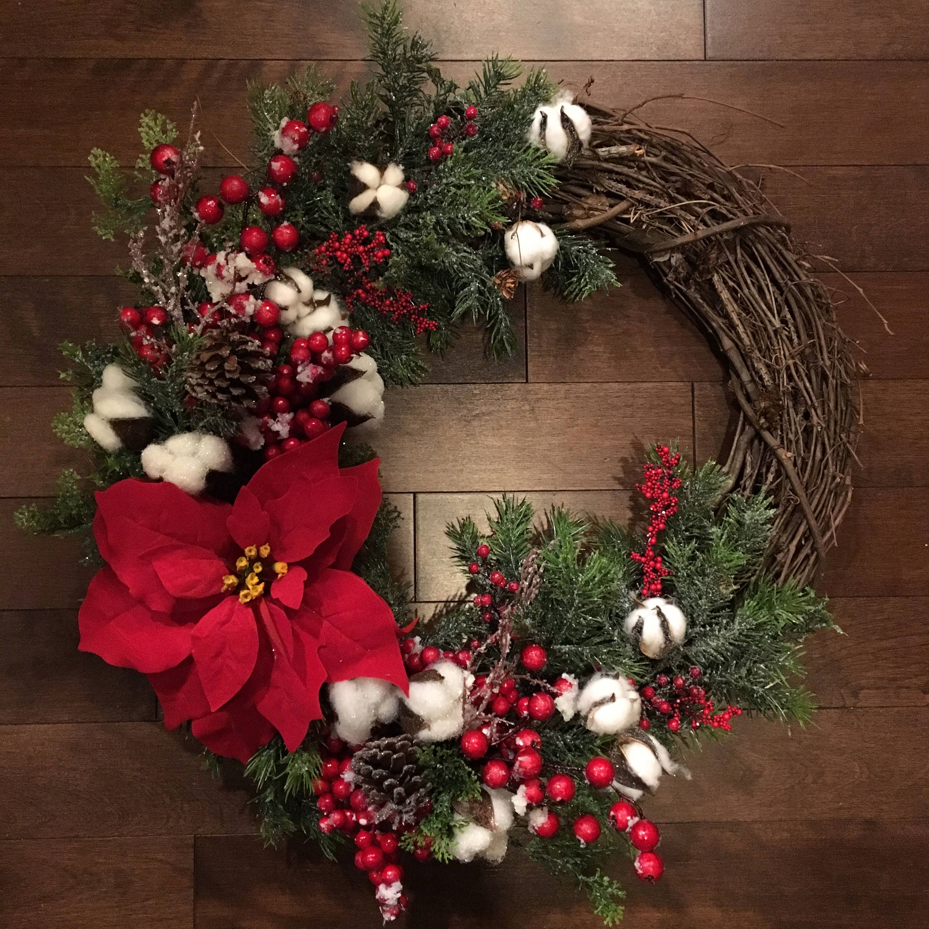 Country Christmas Wreath Christmas Wreath for Front Door