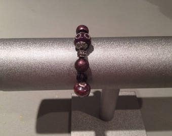 Elegant Deep Purple Stretch Bracelet
