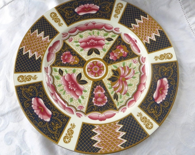 Coalport Java Dinner Plate, English Bone China, Vintage Imari Style Dinnerware, Made in England, Wall Plate