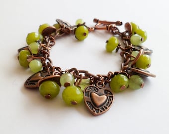 Bohemian Chic bracelet Valentine Peridot