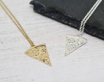 Pizza Slice Necklace, Pizza Necklace, Miniature Food Necklace, Pizza Jewellery, Food Jewellery, Cute Necklace, Pizza Jewelry, Food Jewelry