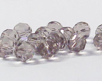 Faceted Round Glass Beads in Dark Champagne 12 MM (14)