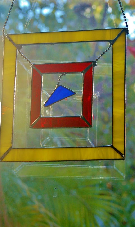 Vibrant Geometric Stained Glass Suncatcher Bright Summer