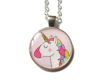 Unicorn - Unicorn Necklace - Unicorn Pendant - Unicorn Jewelry - Unicorn Jewellery - Silver Chain Necklace danslairdutemps Unicorn Necklace