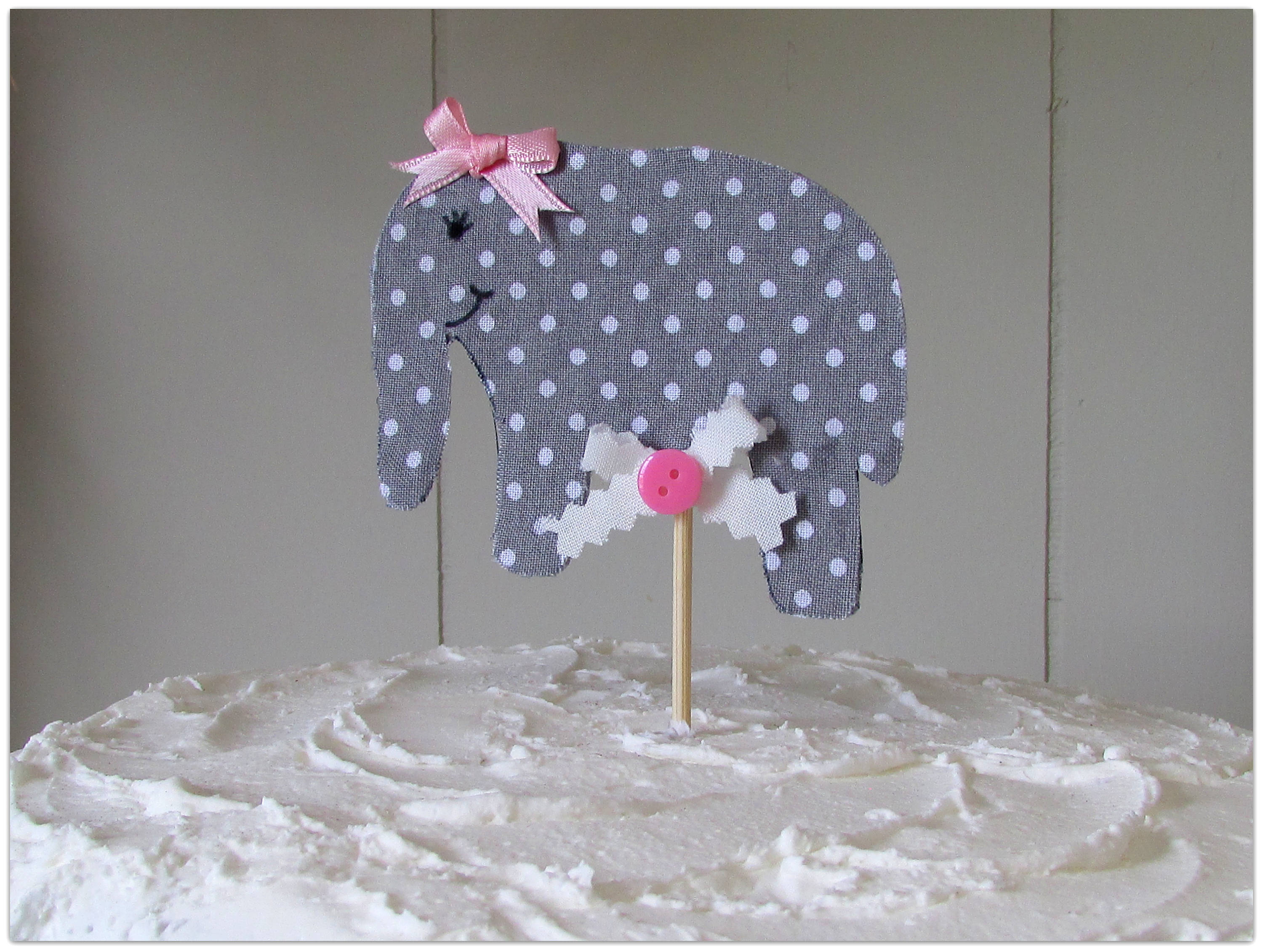 Elephant Cake Topper Baby Girl Elephant Cake Topper Elephant