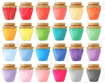 50% OFF Mason Jars Clipart, Wedding Jar Clip Art, Glass Jars, Fancy Honey Jars, Digital Graphics, Planner Stickers, PNG, Commercial