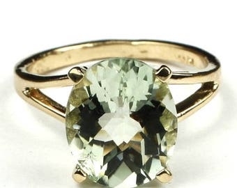 On Sale, 30% Off, Green Amethyst, 14KY Gold Ring, R132