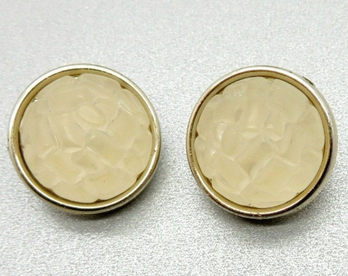 Lucite Gumdrop Earrings, West Germany Clip-ons, Vintage Frosted Round Earrings