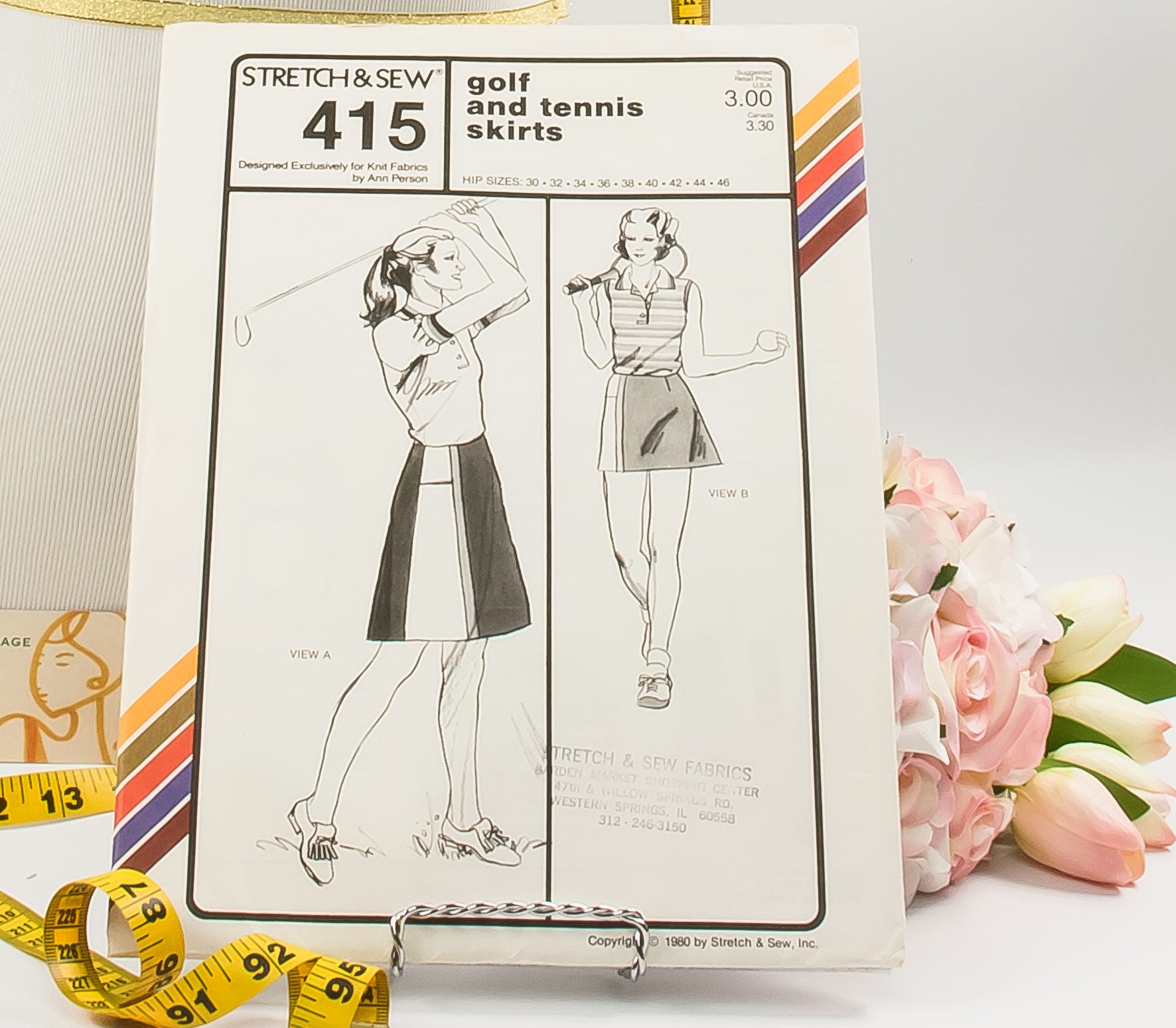 Golf Skirt Tennis Skirt Pattern 415 Vintage Sewing