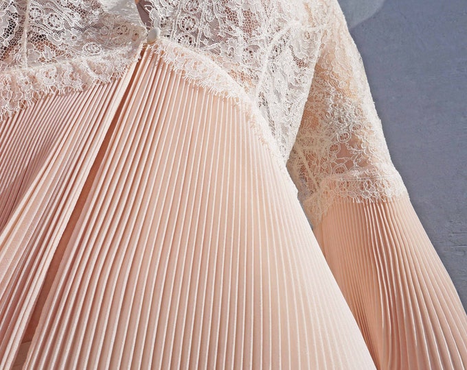 Lace Bridal Nightgown, Christian Dior Peignoir, Chantilly Lace Peignoir, Bridal Lingerie, Vintage Lingerie, Wedding Nightgown, Bridal Robe