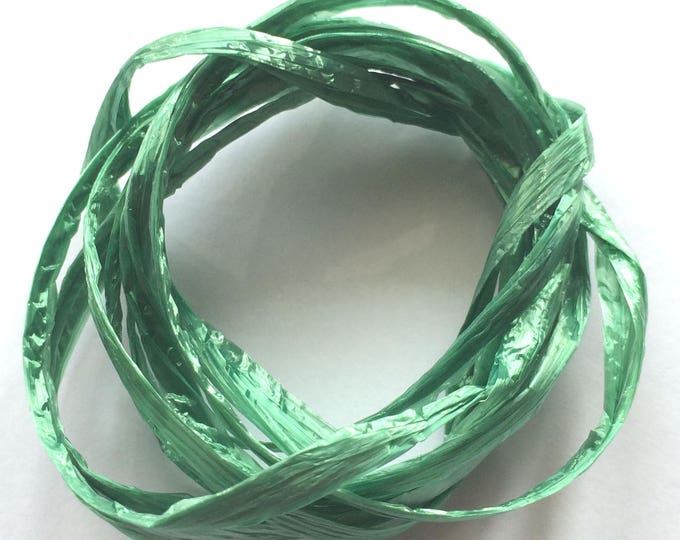 Green colored raffia