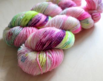 Wolf - "Flower Crown" - Single Ply Fingering weight yarn - 100% super wash merino