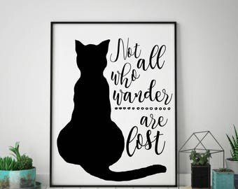 Cat Wall Decor cat print | etsy Cat Wall Decor cat print | etsy