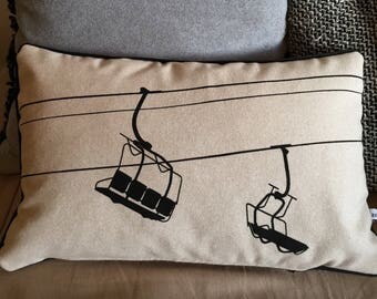 Chairlift ecru wool cushion