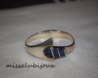 vintage bracelet in silver Sterling and lapis lazuli