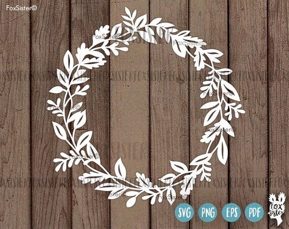 Download Wreath Monogram SVG / PDF Blank Circle Floral Frame ...