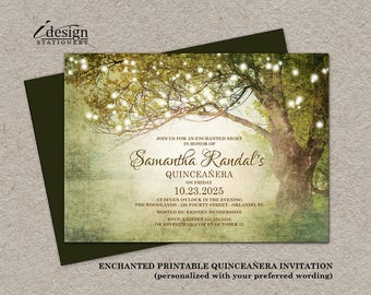 Enchanted forest invitation | Etsy