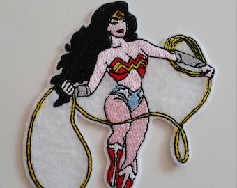Wonder woman iron on or sew on patch Wonder woman applique Wonder woman patch Superheroes patch Super hero patch Kids patches Cartoon patch