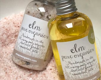 Gift Packaged Duo Organic Dakota Meadow Bath Oil (150ml) and Dakota Meadow Himalayan Bath Salts (150ml)